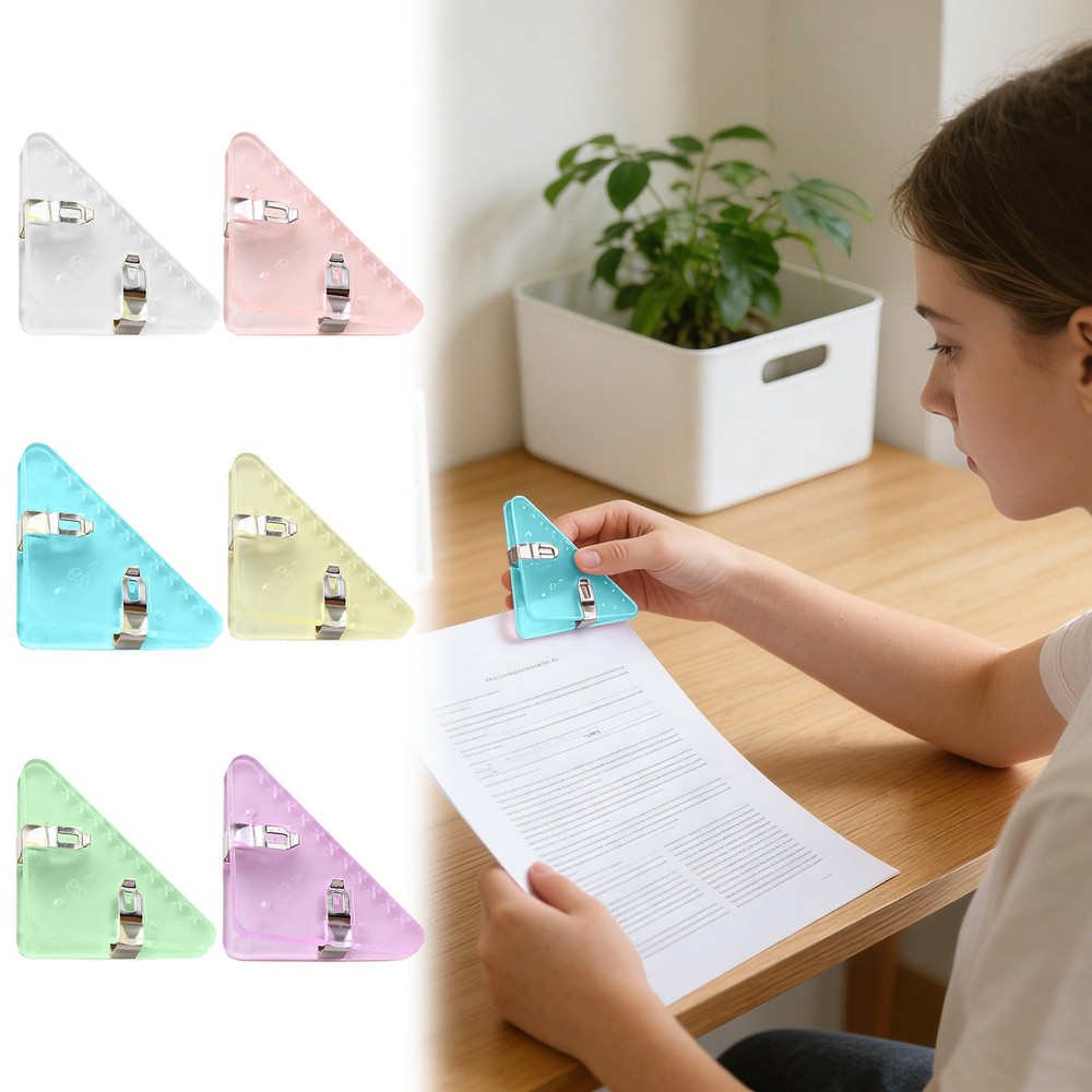 Paper Translucent Triangular Corner Paper To Hold 50 Sheets Book Page Holder