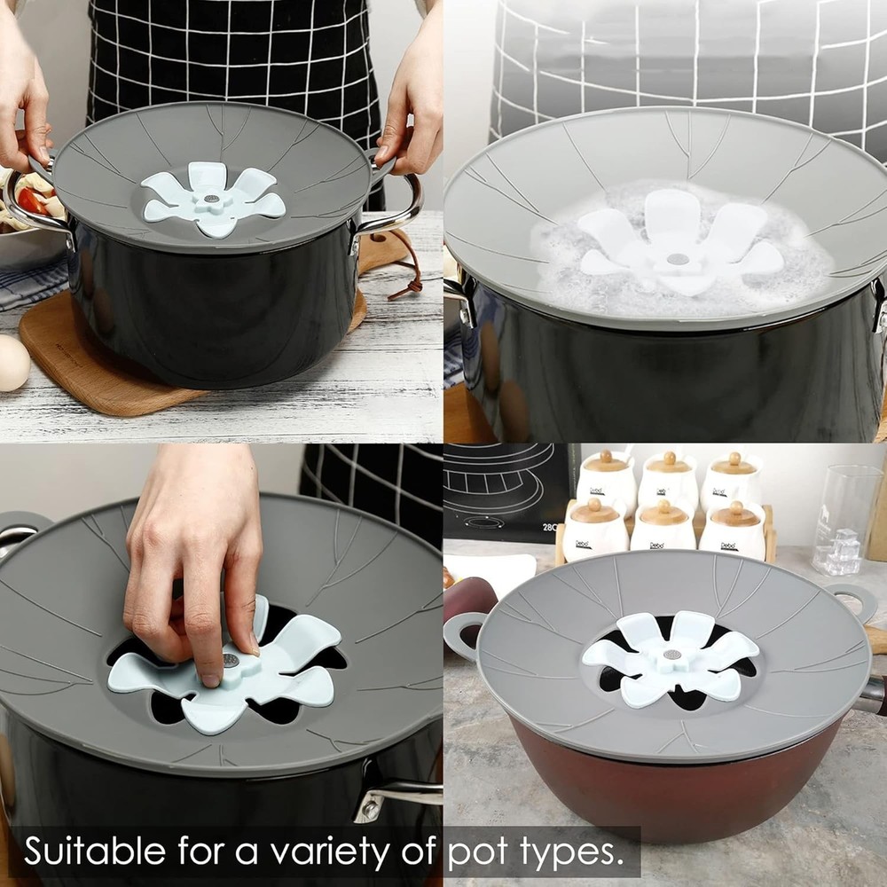 Multi-Function Silicone Lid Set - Perfect for Boiling & Splatter Protection