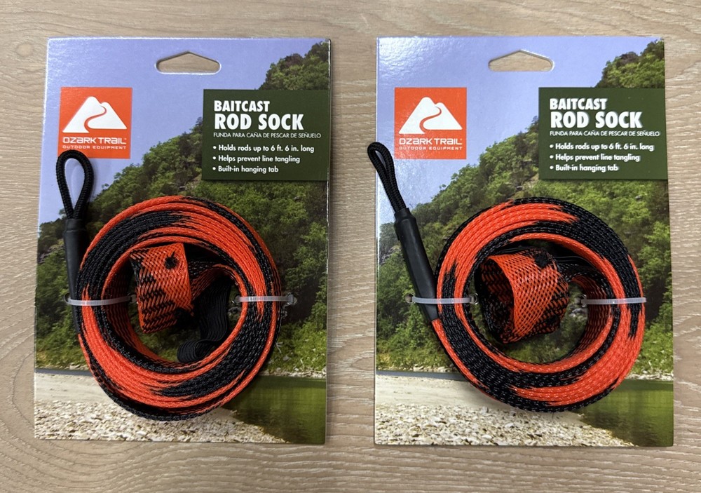 Ozark Trail Baitcast Rod Sock, 2 Pack