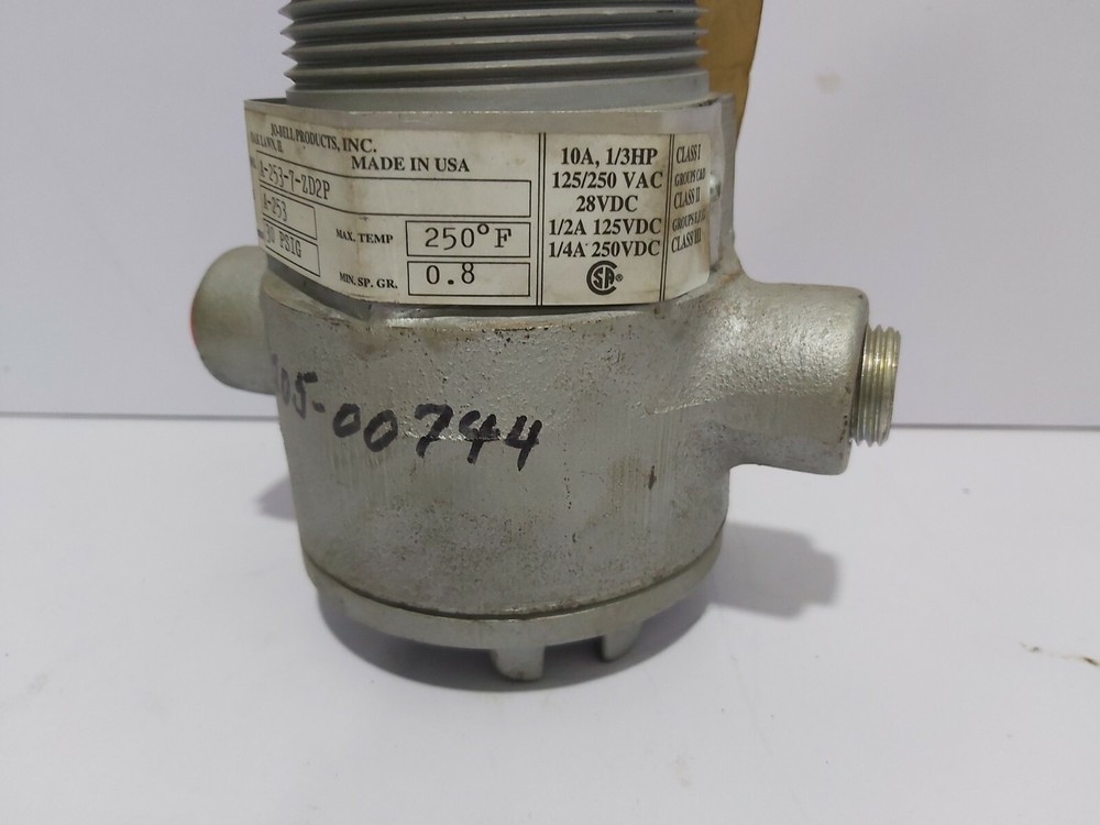 JO BELL A-253 FLOAT SWITCH A-253-7-ZD2P LEVEL SWITCH VARCO P/N 84781