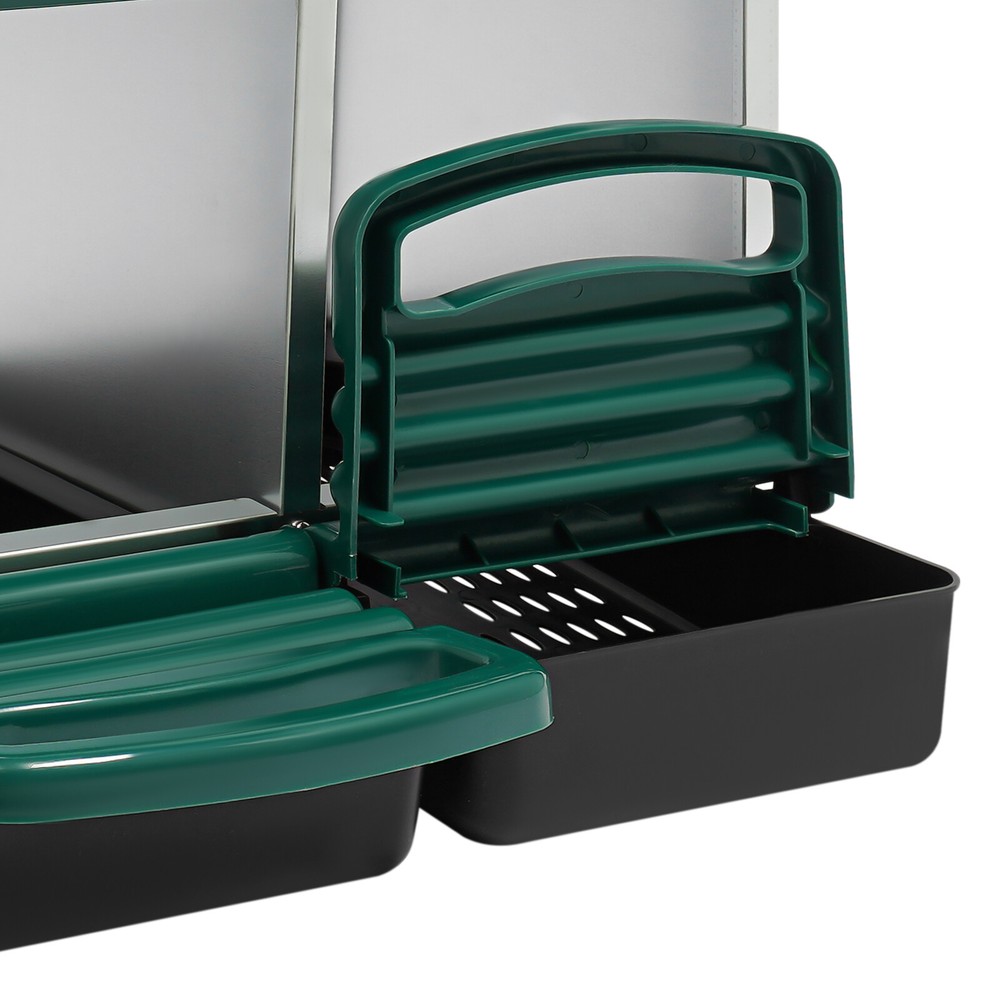 4-grid Green Chicken Nesting Box Chicken Eggs Laying Box with Egg Storage PP