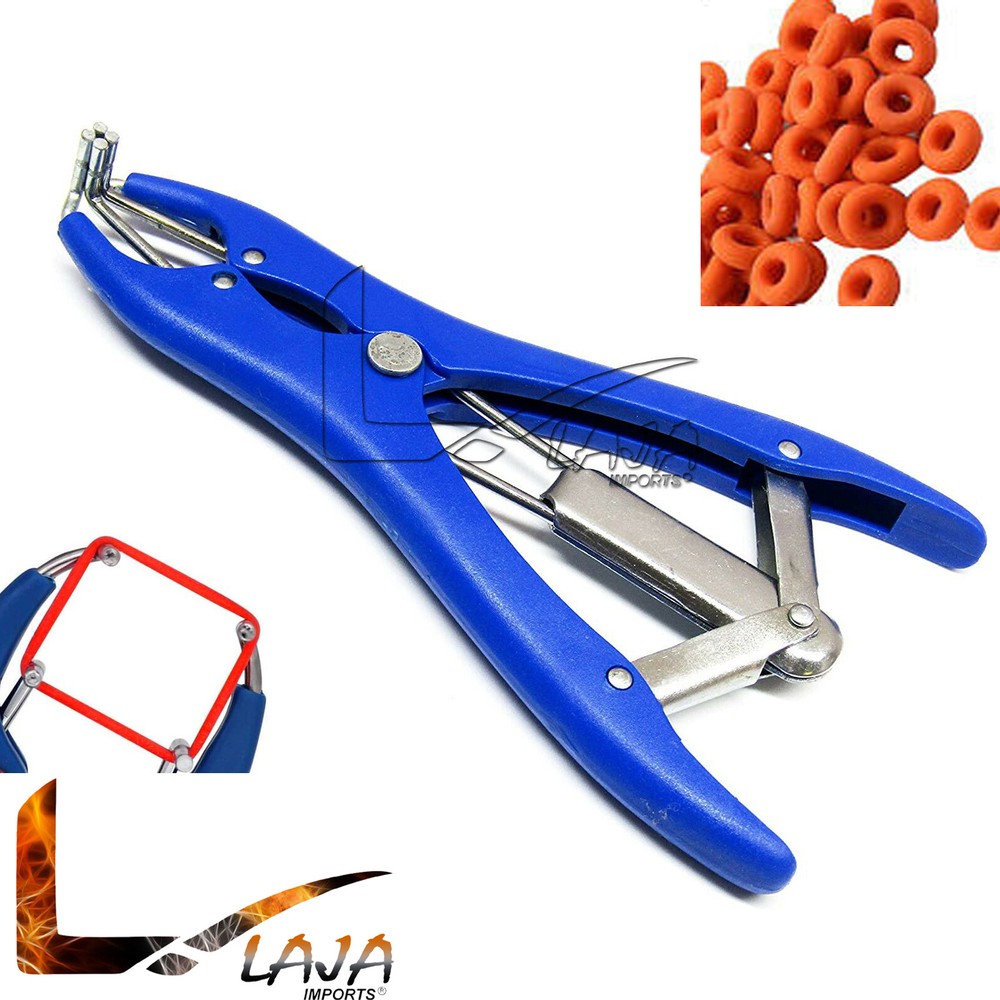 Blue Elastrator Castration Pliers Tail For Goat Sheep Livestock