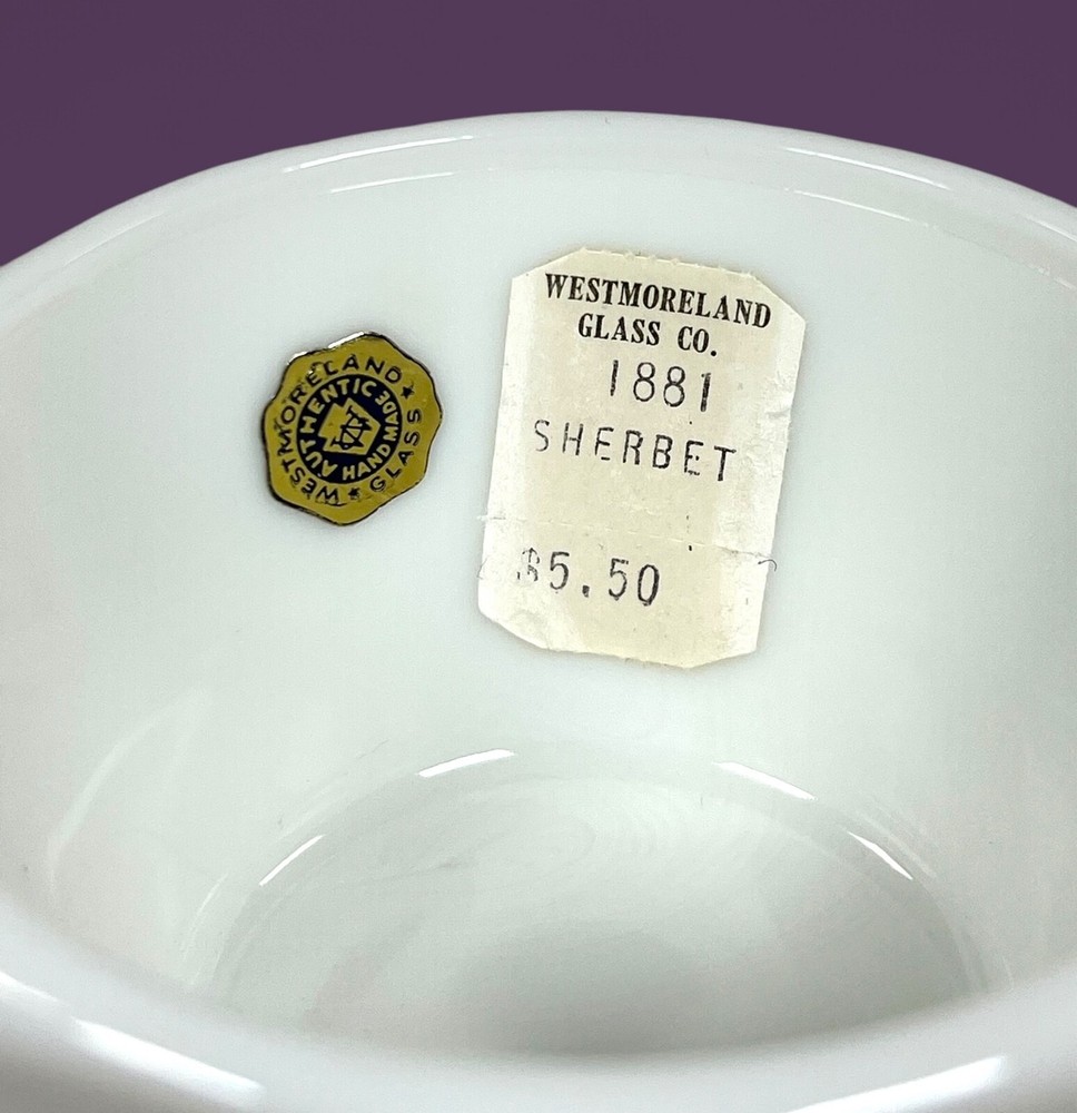 Pair vtg. Westmoreland low footed grape panel sherbets