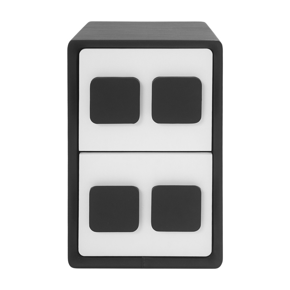 Modern Minimalist End Table, Bedside Table, Floorstanding End Table W/ 2 Drawers