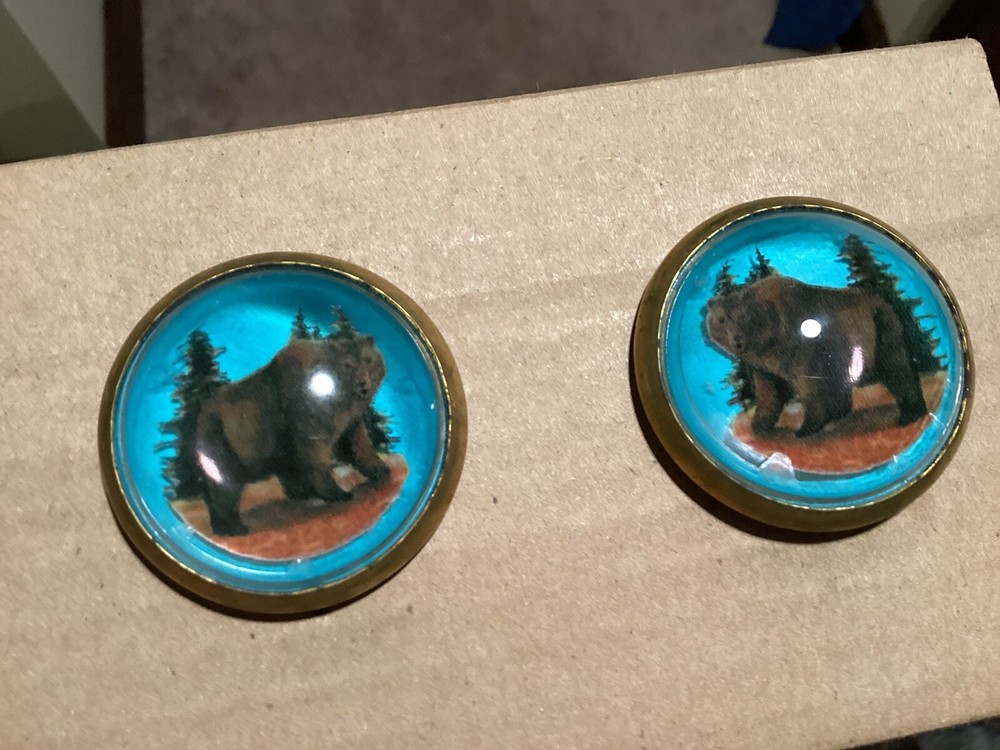 Horse Bridle Rosettes—brown Bear
