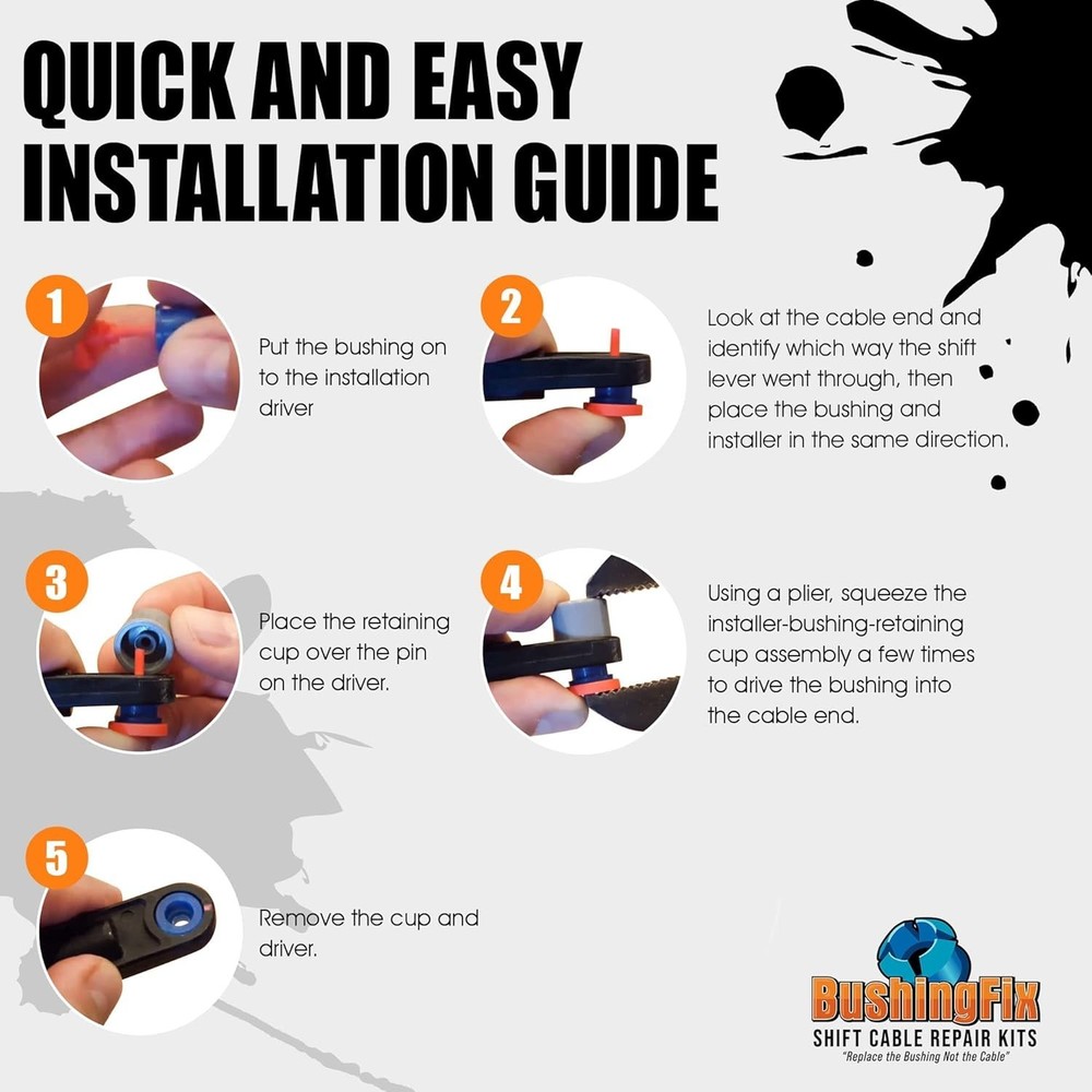Patented BushingFix Shift Cable Bushing Replacement Kit - Quality You Can Trust