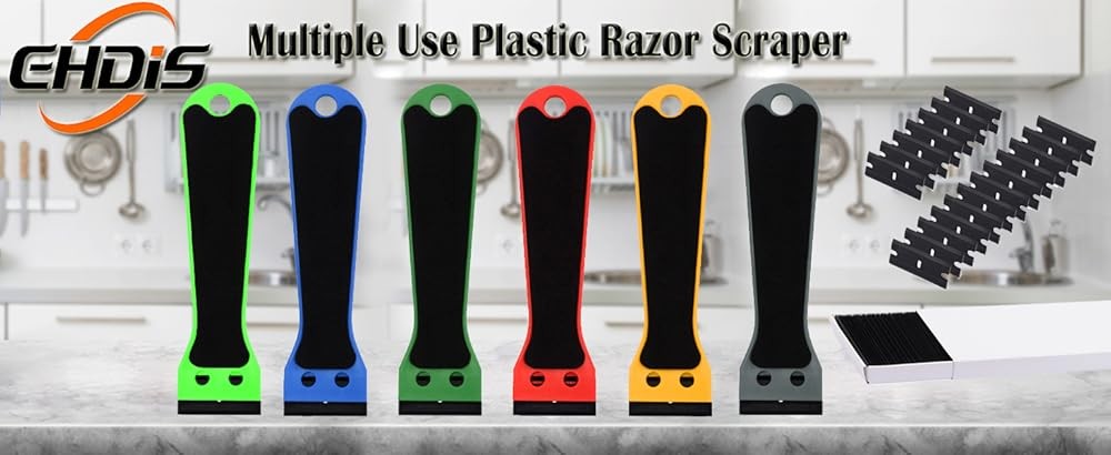 Plastic Scraper 6-inch Long Handle Adhesive Remover Tool