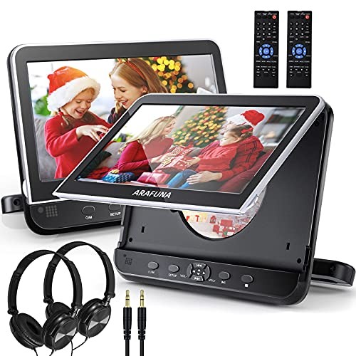 Dual Car DVD Player with Headrest Mount, Two Headrest DVD Player with 2