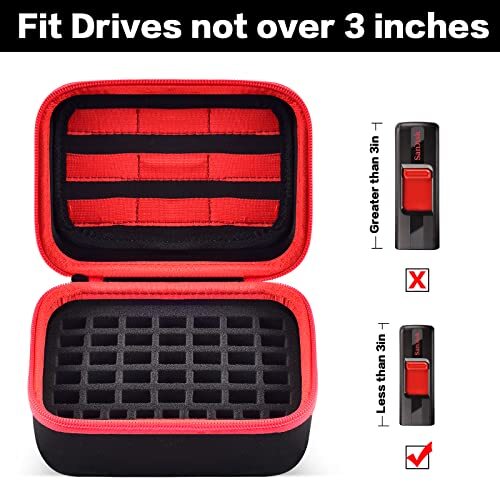 40 Slots USB Flash Drive Case USB Storage Holder Bag USB Organizer