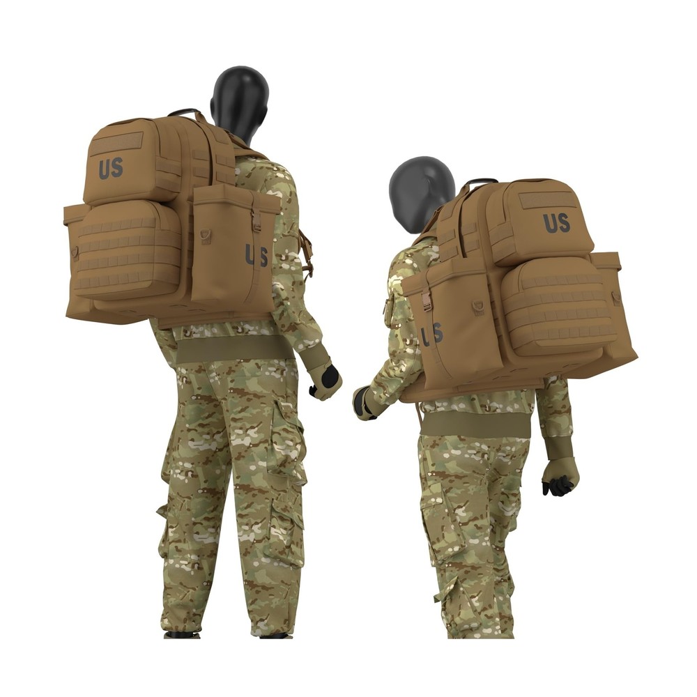 Military Backpack Army Rucksack for men, MOLLE 2 Medium Assault Pack with Ext...