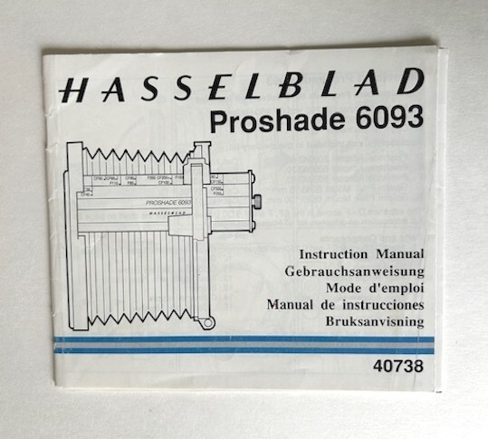 Hasselblad Proshade 6093 Instruction Manual multi-language