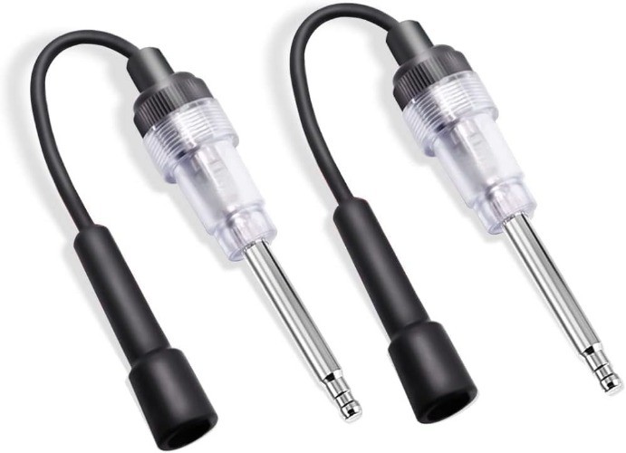 2PCS Inline Spark Plug Tester, Straight Boot Engine Ignition Tester White/2PCS