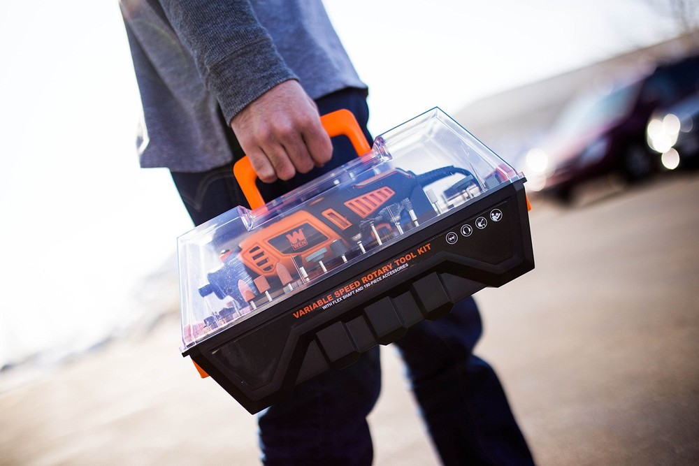 Rotary Tool Kit 190 Piece Accessories Variable Speed Multicolor WEN 23190 Flex