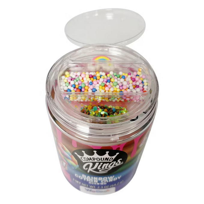 Compound Kings Rainbow Cotton Candy Layered Jar: Creative Thinking Slime kids