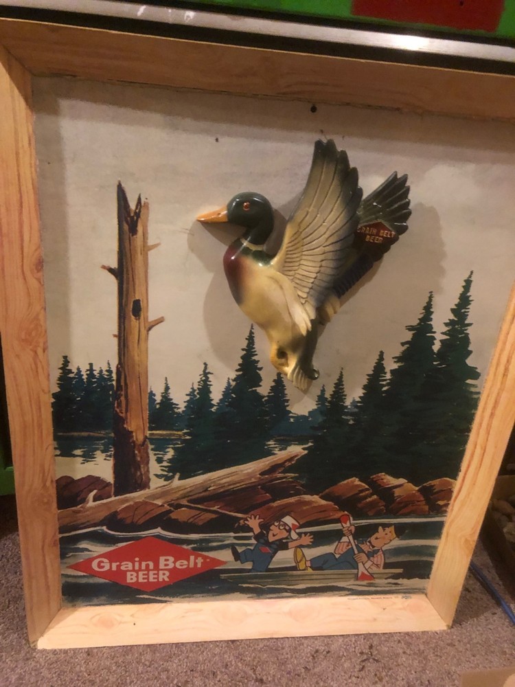 Grain Belt Beer Chalkware Stanley and Albert Mallard
