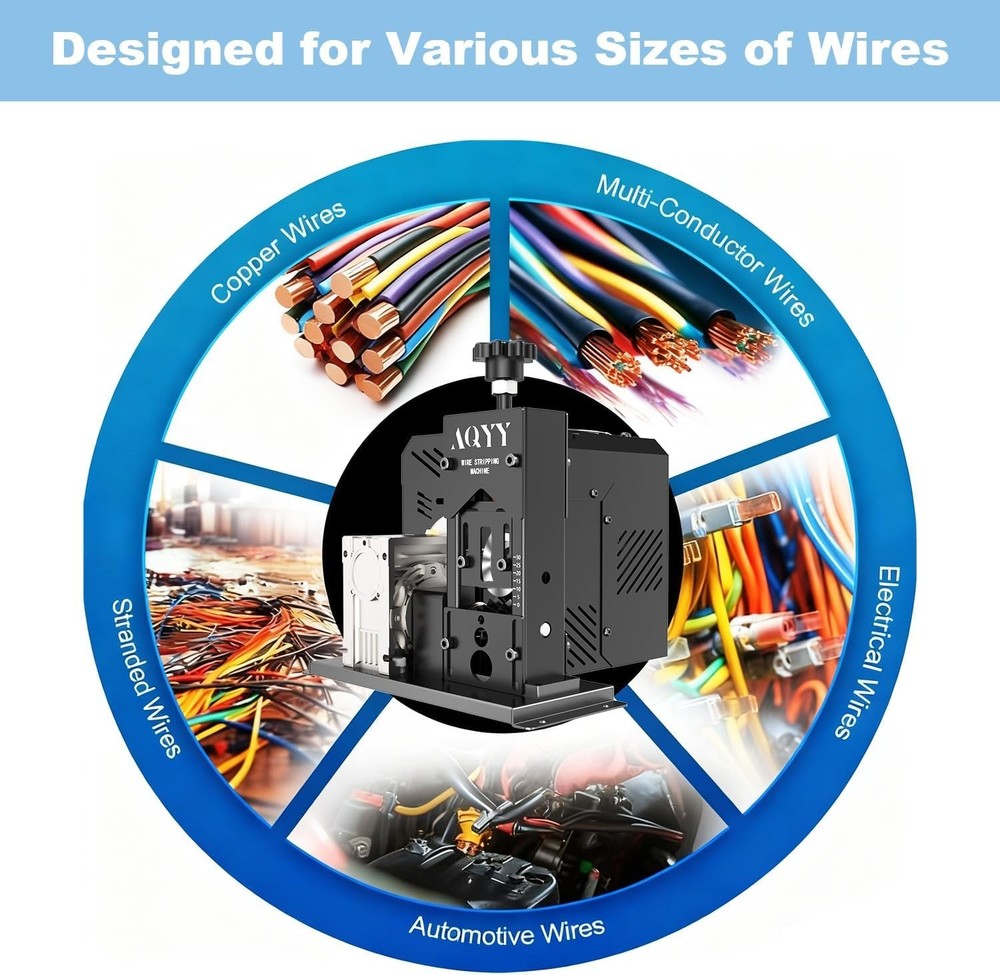 Electric Wire Stripper Machine, 0.06"-1.18" Automatic Wire Stripping Machine,...