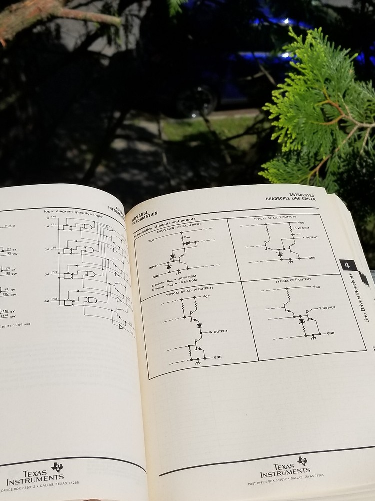 VINTAGE TEXAS INSTRUMENTS BOOK ELECTRONIC MANUAL INTERFACE CIRCUITS DATA 1987