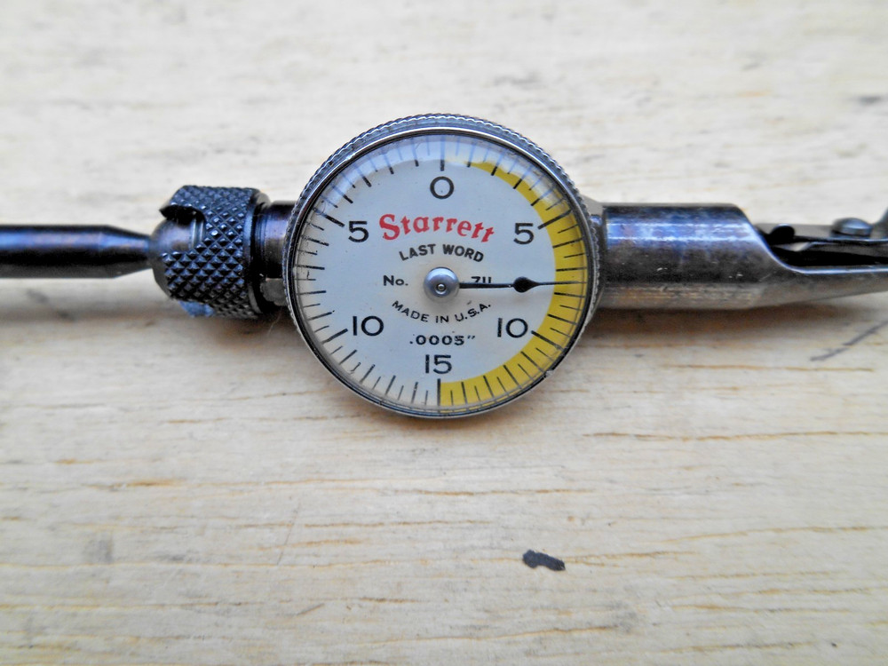 STARRETT 711 LAST WORD DIAL INDICATOR .0005" WITH CASE