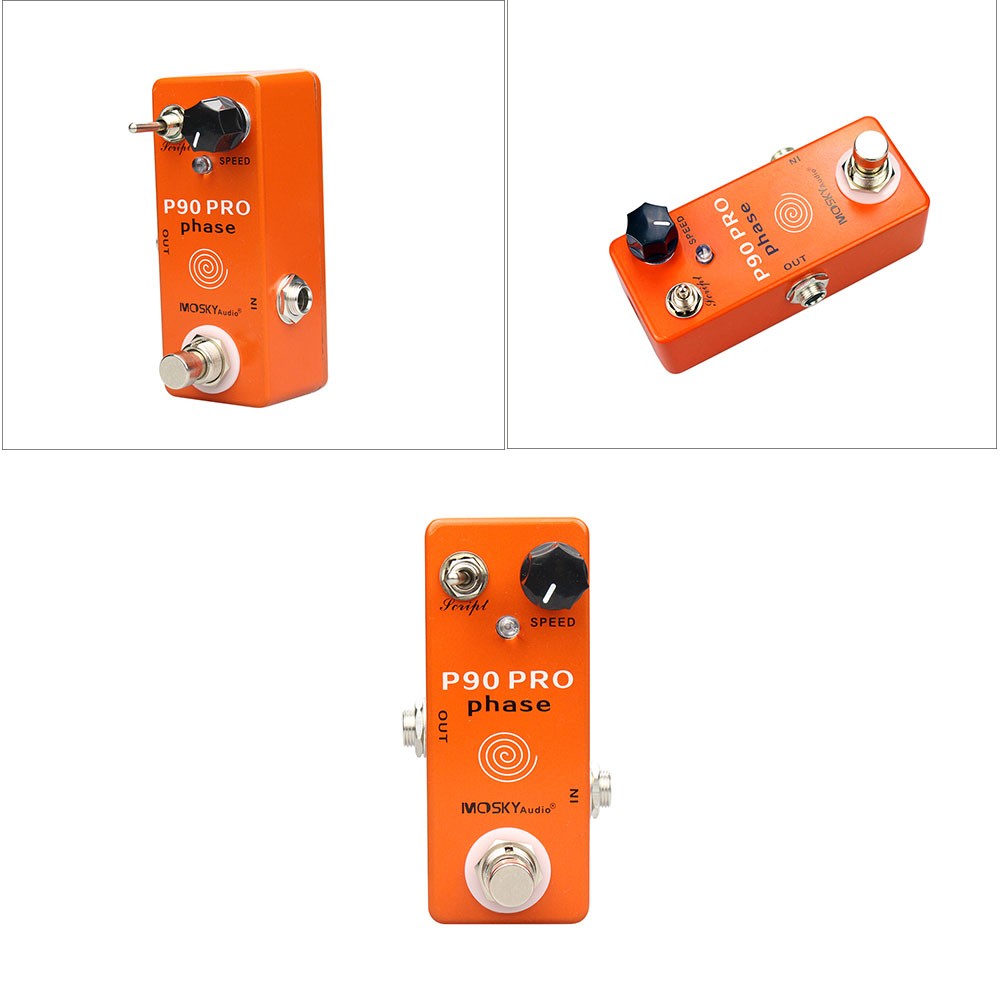 Mosky P90 PRO Guitar Effect Pedal Deep Rich Phasing Script Speed True-Bypass