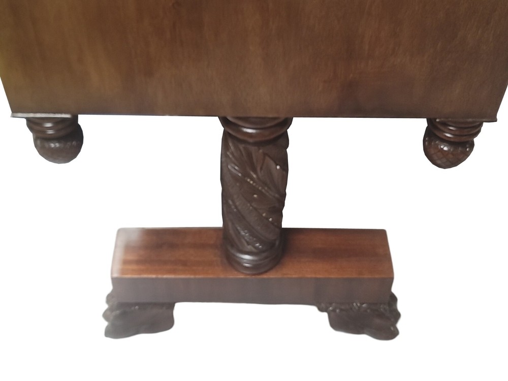 Antique Mahogany Library Desk With Leonine Legs - Refinished
