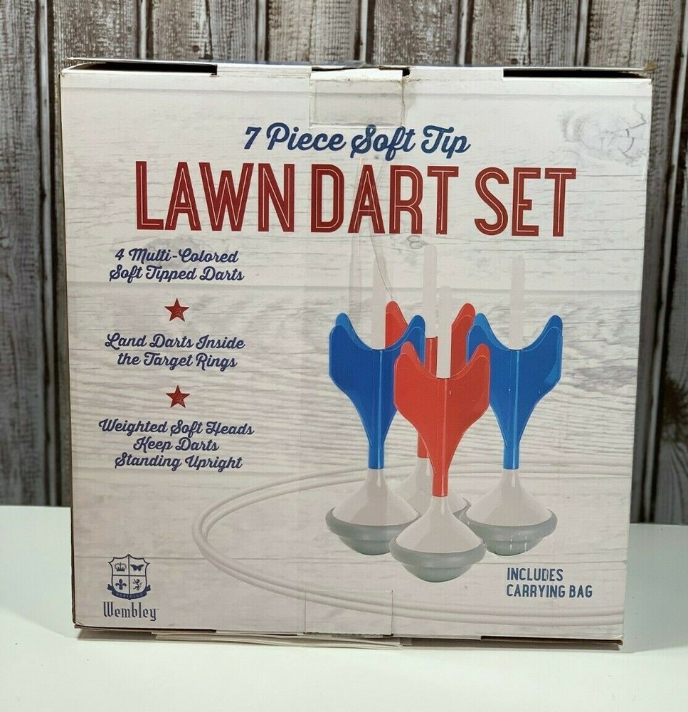 Wembley 7-piece Lawn Dart Set Soft Tip Open Box