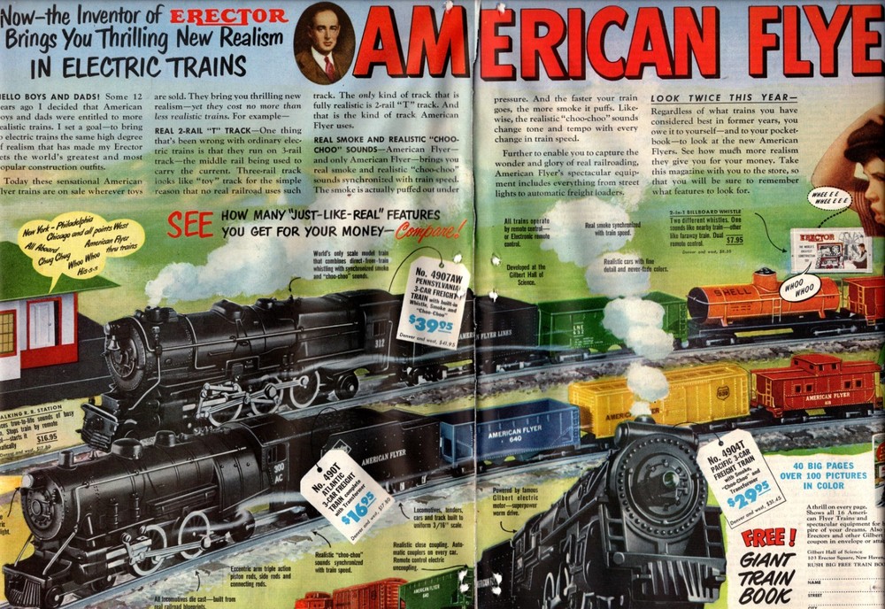 1949 American Flyer Train 2 page ad