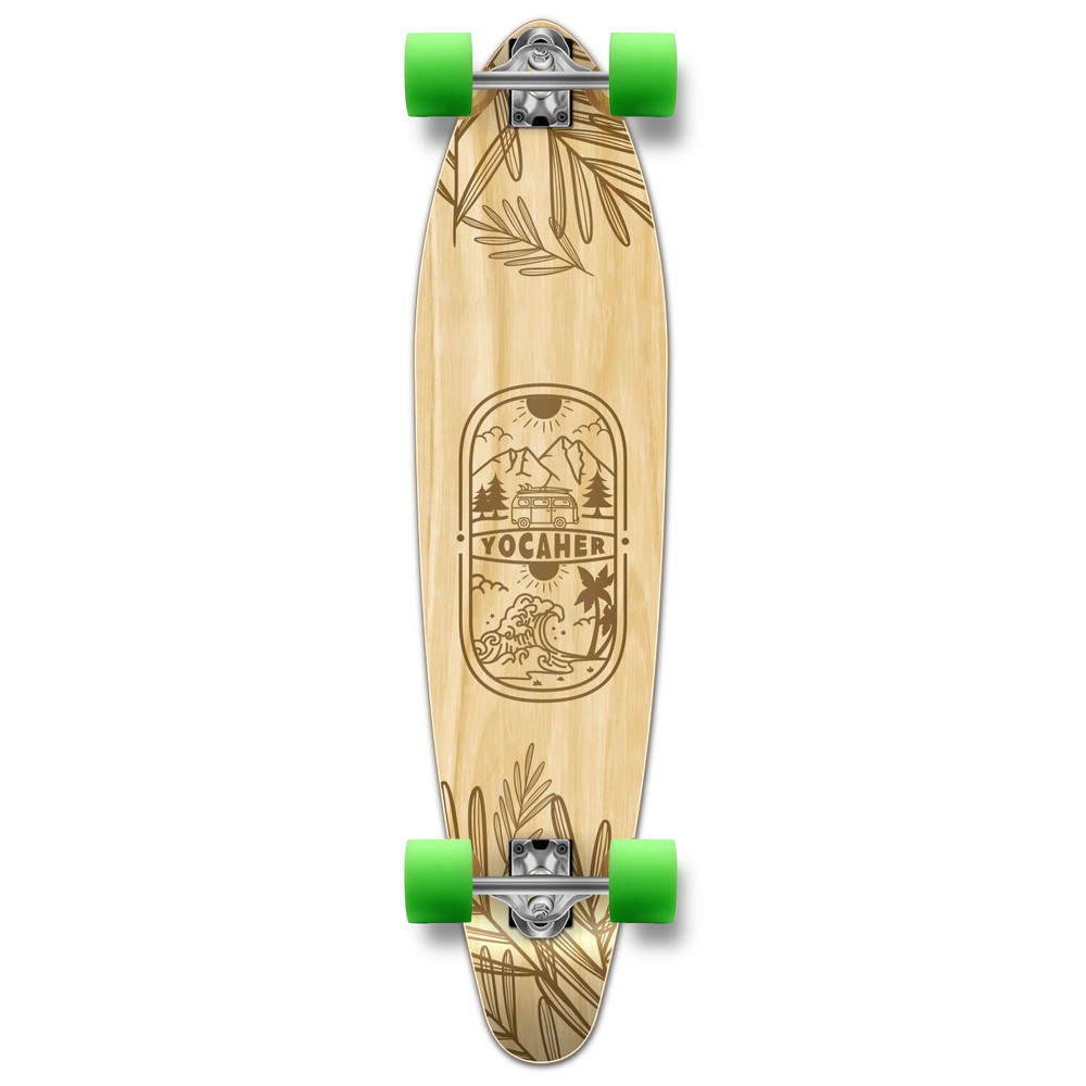 YOCAHER Longboard Complete - Earth Series - Adventure Natural