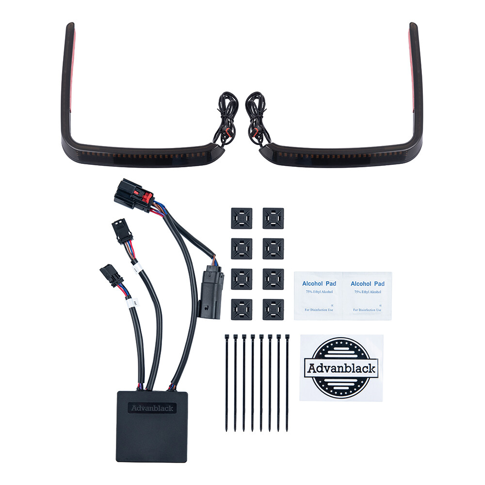 Hyper LED Light with Sequential Red Turn Signal Saddlebags Lights Advanblack