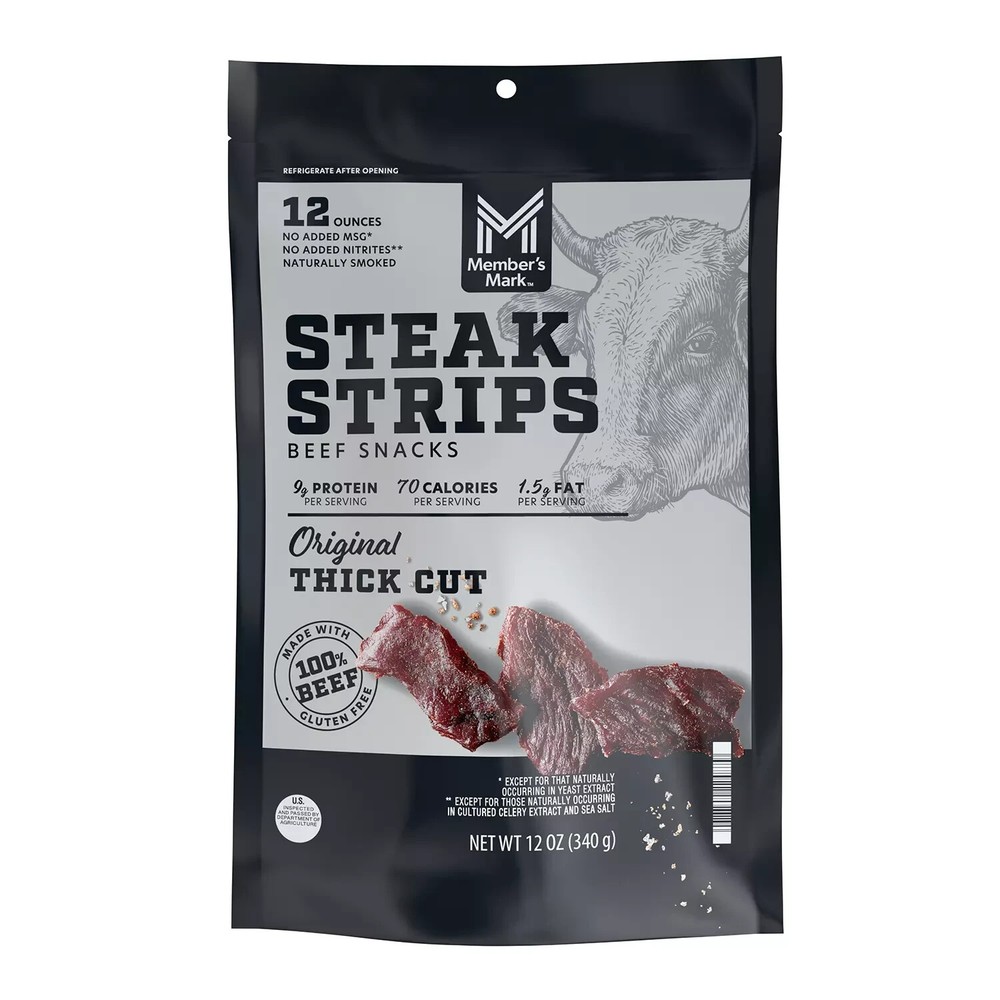 Member's Mark Beef Steak Strips – 12 oz. Pack – Savory & Tender Snack