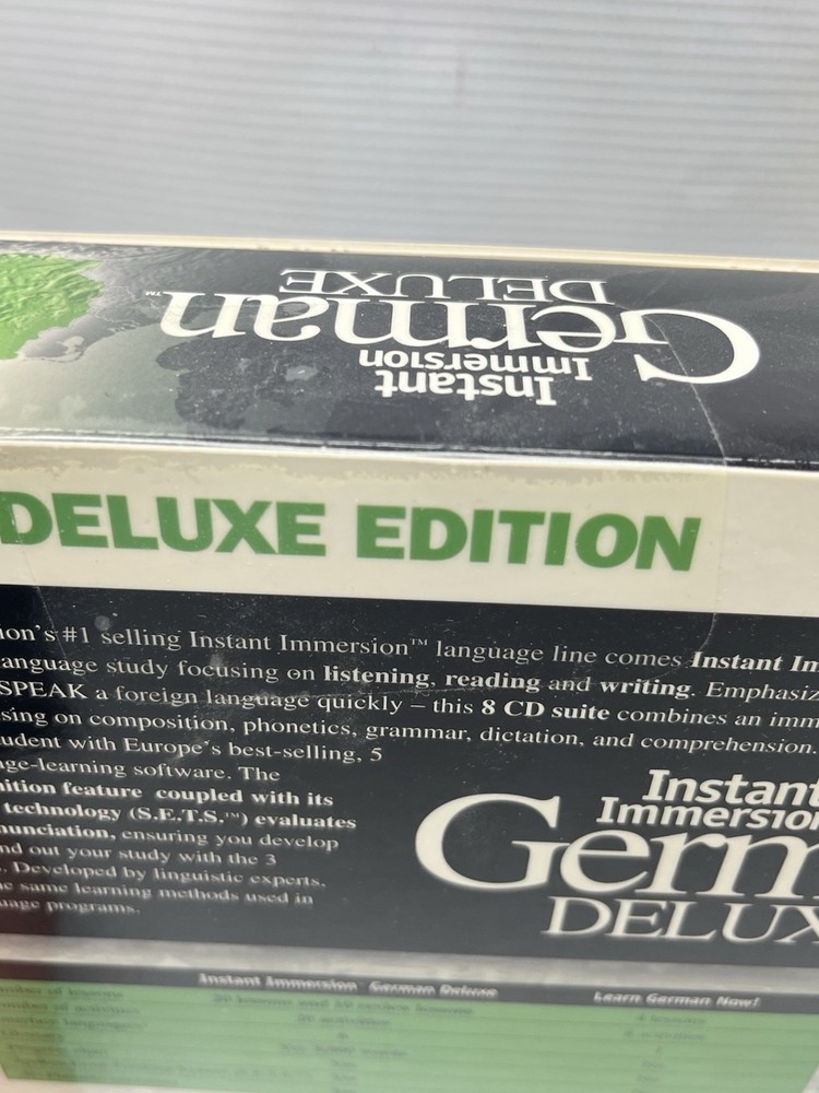 NEW Instant Immersion German Deluxe PC CD Language Learning Curriculum SEALED