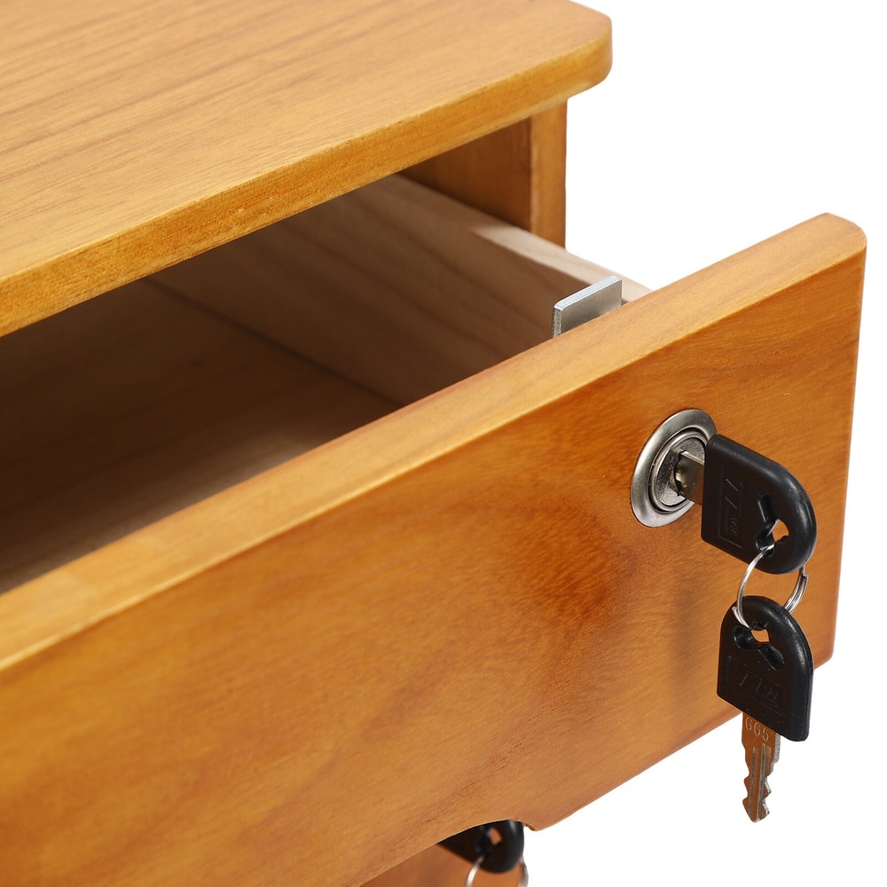 2-Tier Office Lockable Desktop Box Storage Drawer Files Organizer Multi-purpose