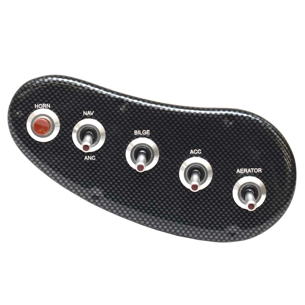 Lowe Boat Toggle Switch Panel 2193304 | 20 Catfish Carbon Fiber