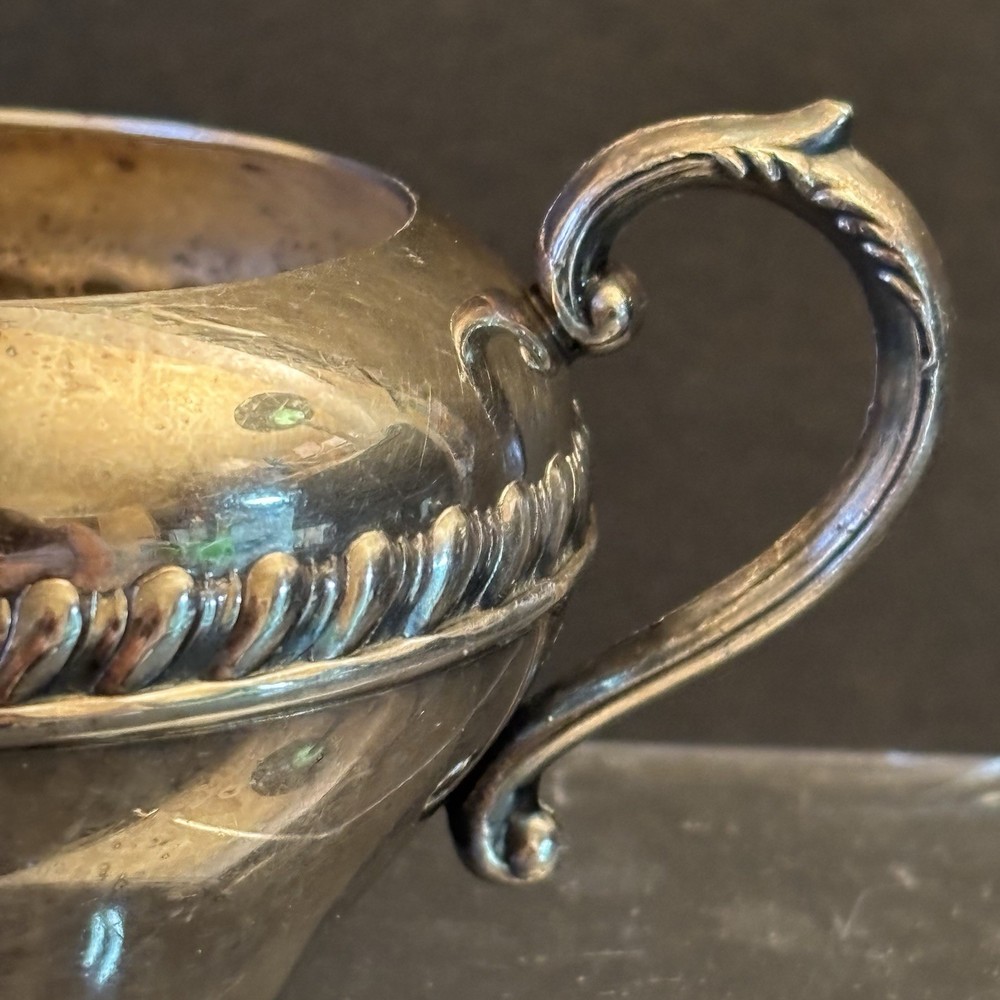 Sheridan VTG Victorian Creamer Pitcher Silver on Copper