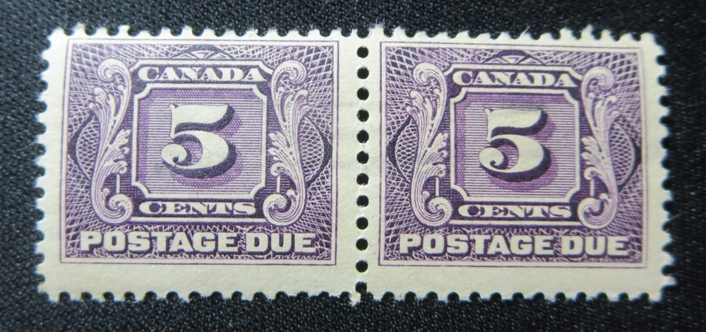 CANADA STAMPS  MINT  #J4 1906  "1st POSTAGE DUE ISSUE" BOB PAIR