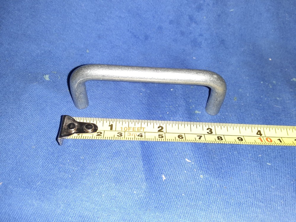 Vintage STAINLESS STEEL drawer pull cabinet handles hardware 3 inch pattern