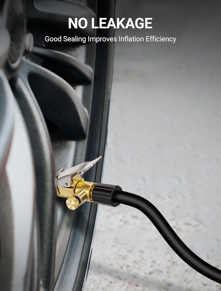 Efficient 2-Pack Locking Tire Air Chuck Set - Quick Release Brass Valve Adapter