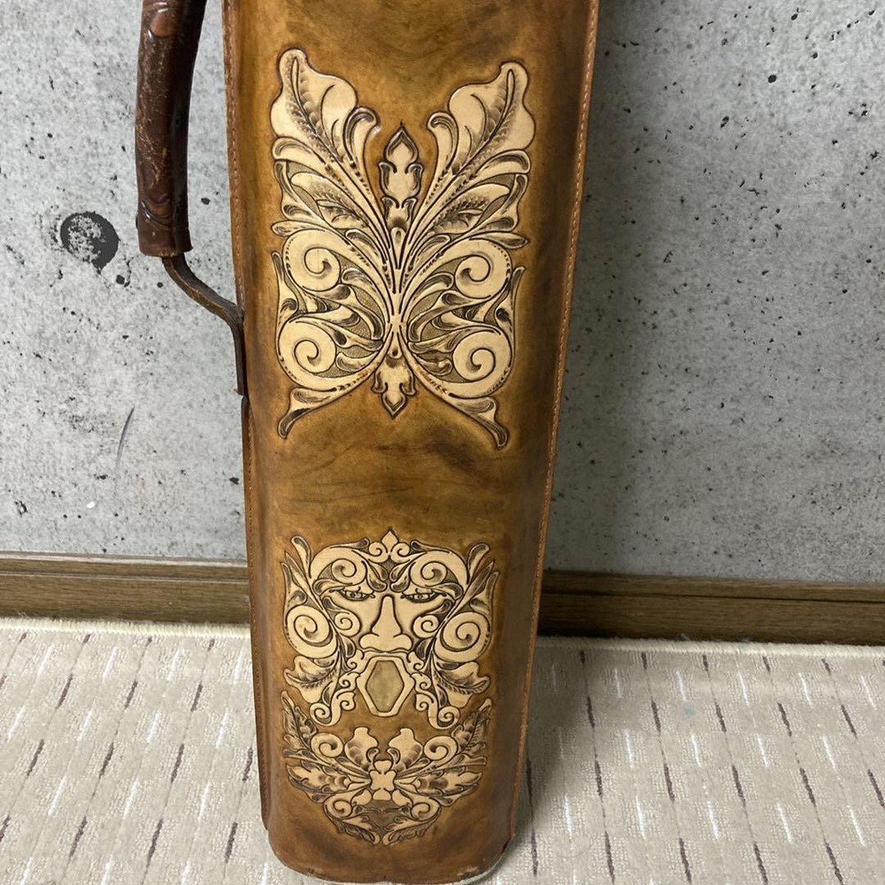 Handmade full leather cue case 2X4