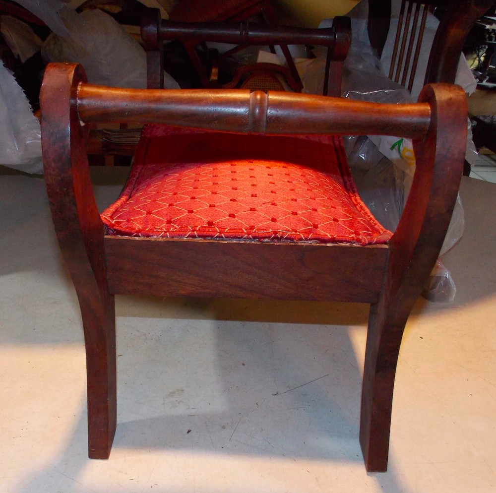 Solid Walnut Footstool / Stool (FS74)