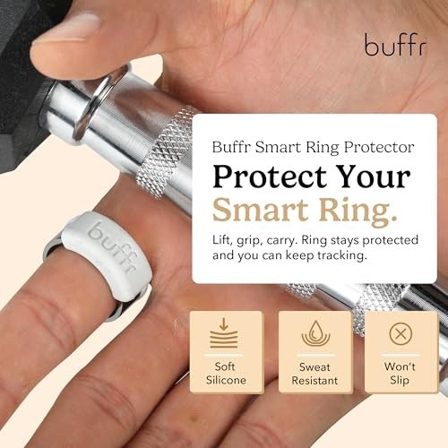 Silicone Smart Ring Protector - Slim Fit, Sensor-Friendly Cover for Oura & More