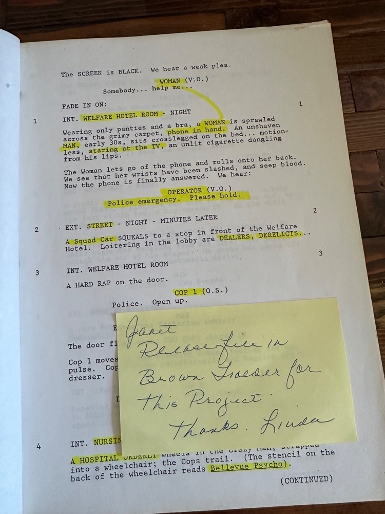 THE FINAL ANALYSIS UMA THURMAN RICHARD GERE MOVIE ORIGINAL SCREENPLAY SCRIPT