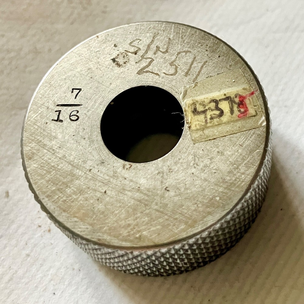 .4375 PLAIN BORE RING GAGE ONSIZE 7/16"