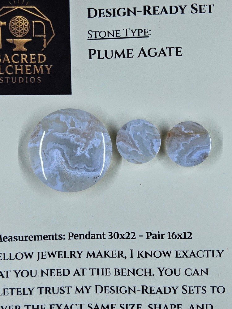 Circle Shape – Plume Agate - Design-Ready Set