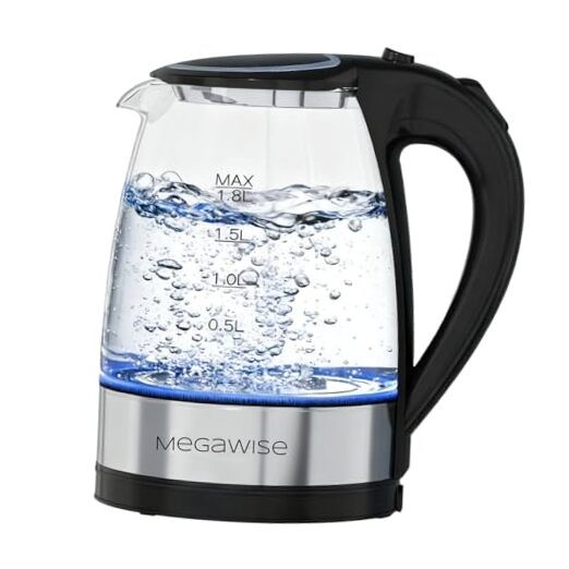 Electric Glass Kettle with Auto Shut-Off (1.8L)