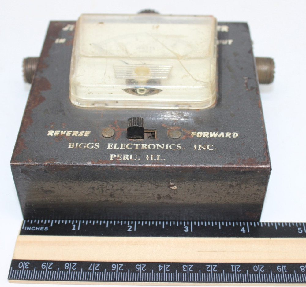 Vintage Biggs Electronics RF Wattmeter Forward Reverse CB Ham Radio Untested