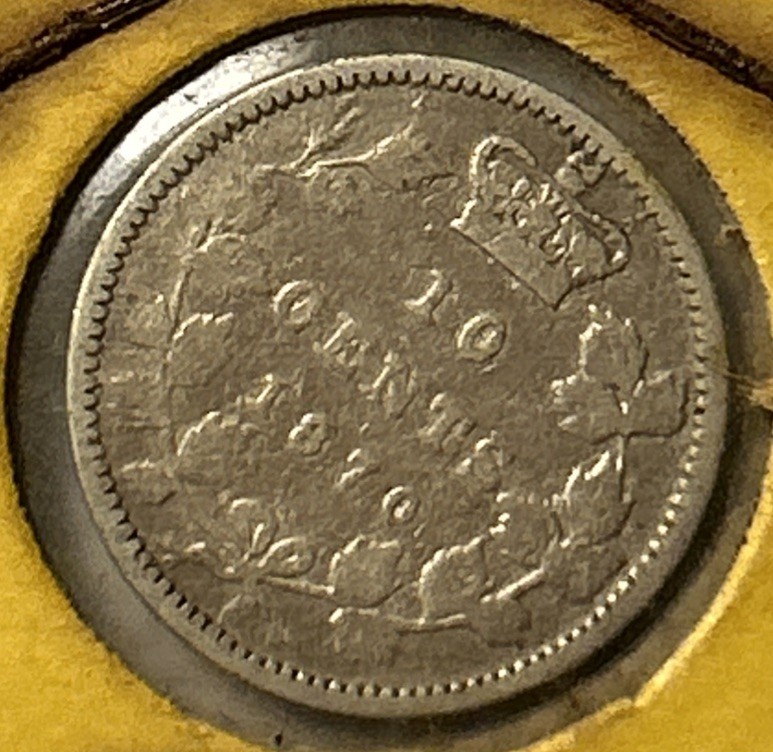 1870 Canada 10 Cents Silver!
