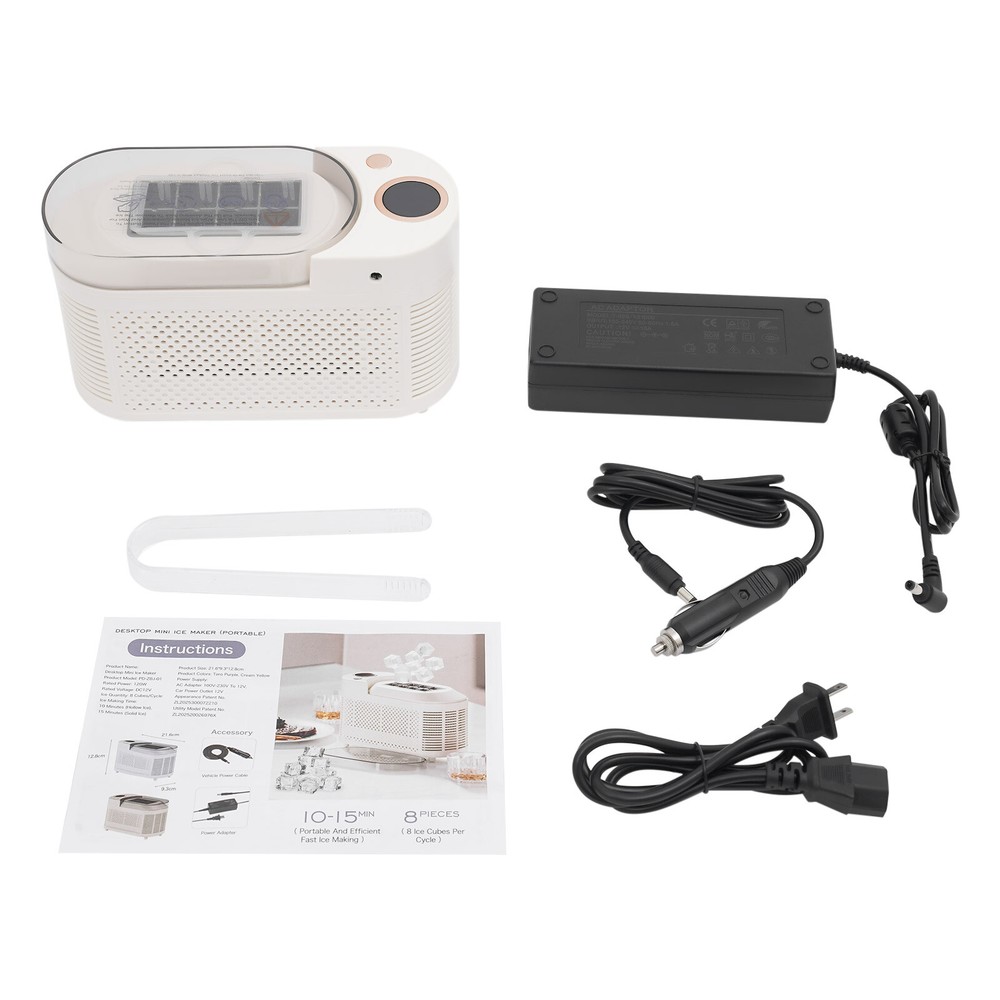 8 Cubes Mini Countertop Ice Maker Ice Machine Compact For Car/Travel Ice Maker