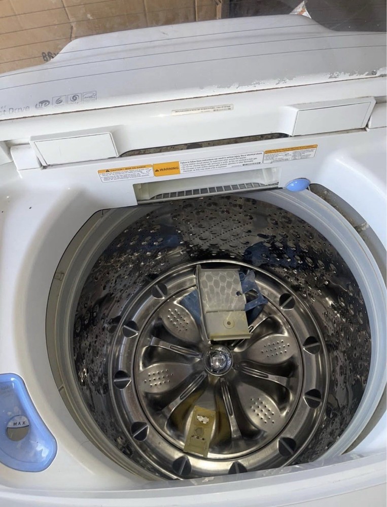 LG Smart Drum Hydro Shield Top-Loading Electric Washer & Dryer Set White