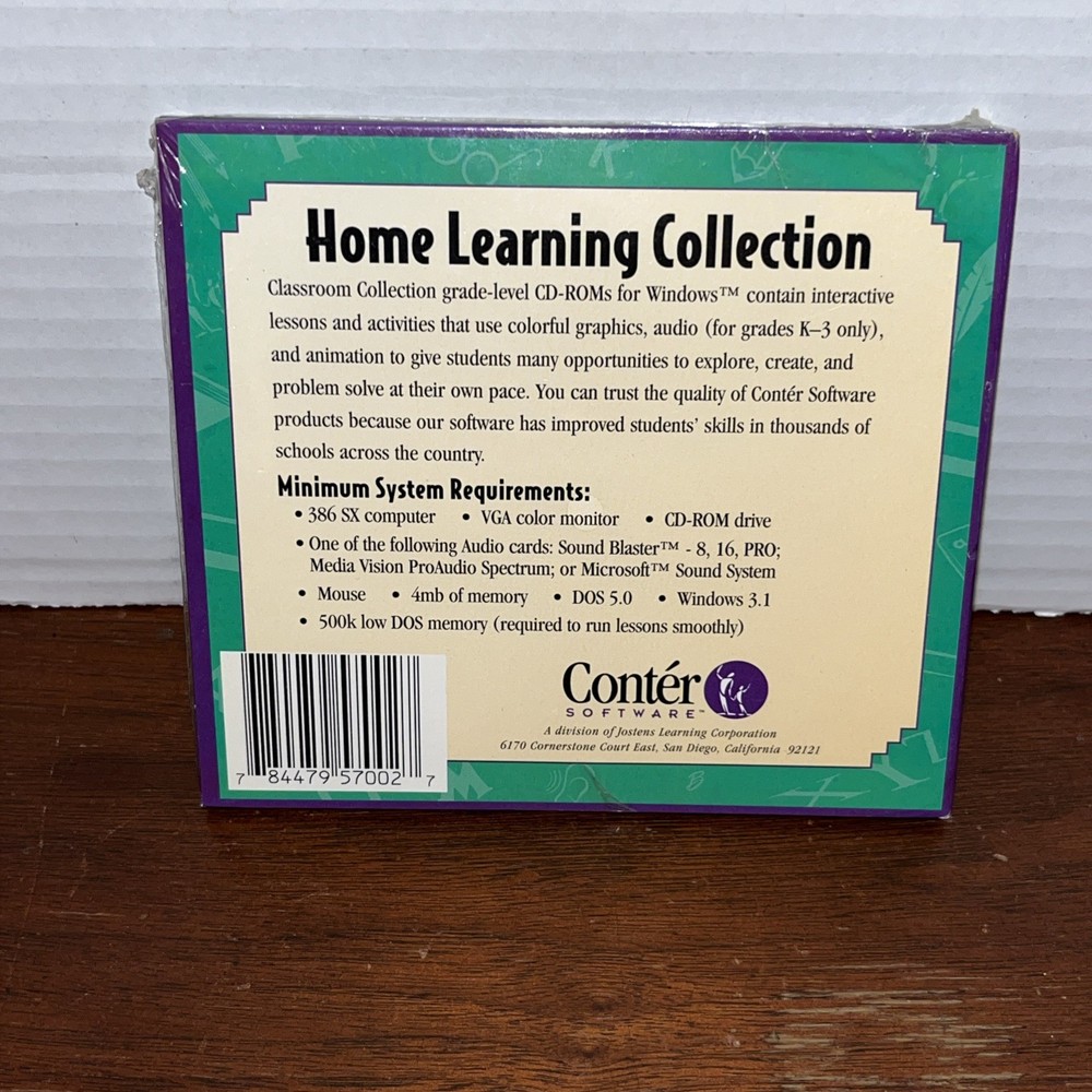 Home Learning Collection Writing K-2 CD-ROM For Windows 3.1 - Conter Software