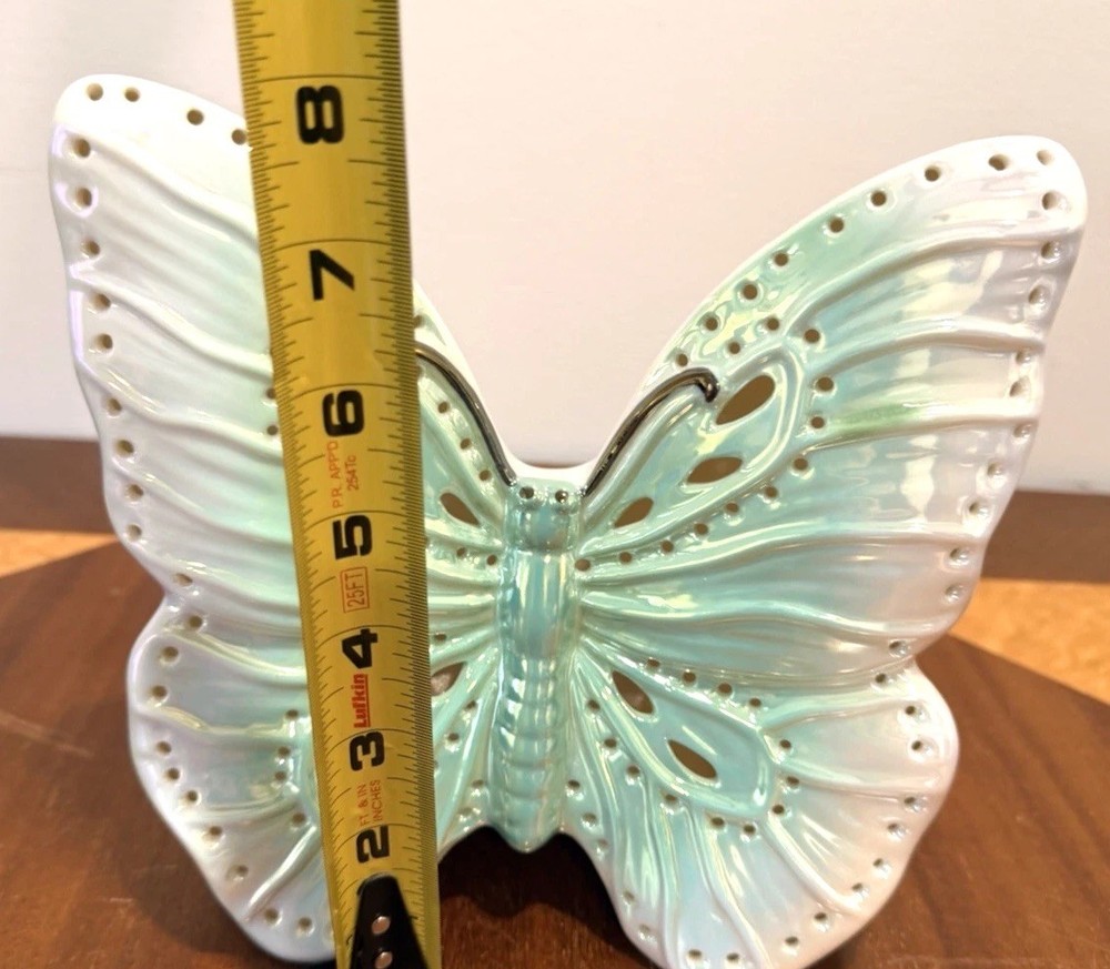 Pearlescent Ceramic Butterfly LED Night Light Color Changing Glow