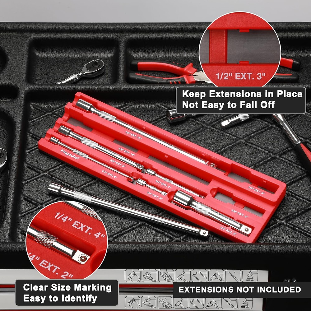 Magnetic ABS Socket Extension Organizer, Socket Extension Bar Holder, Fit for...